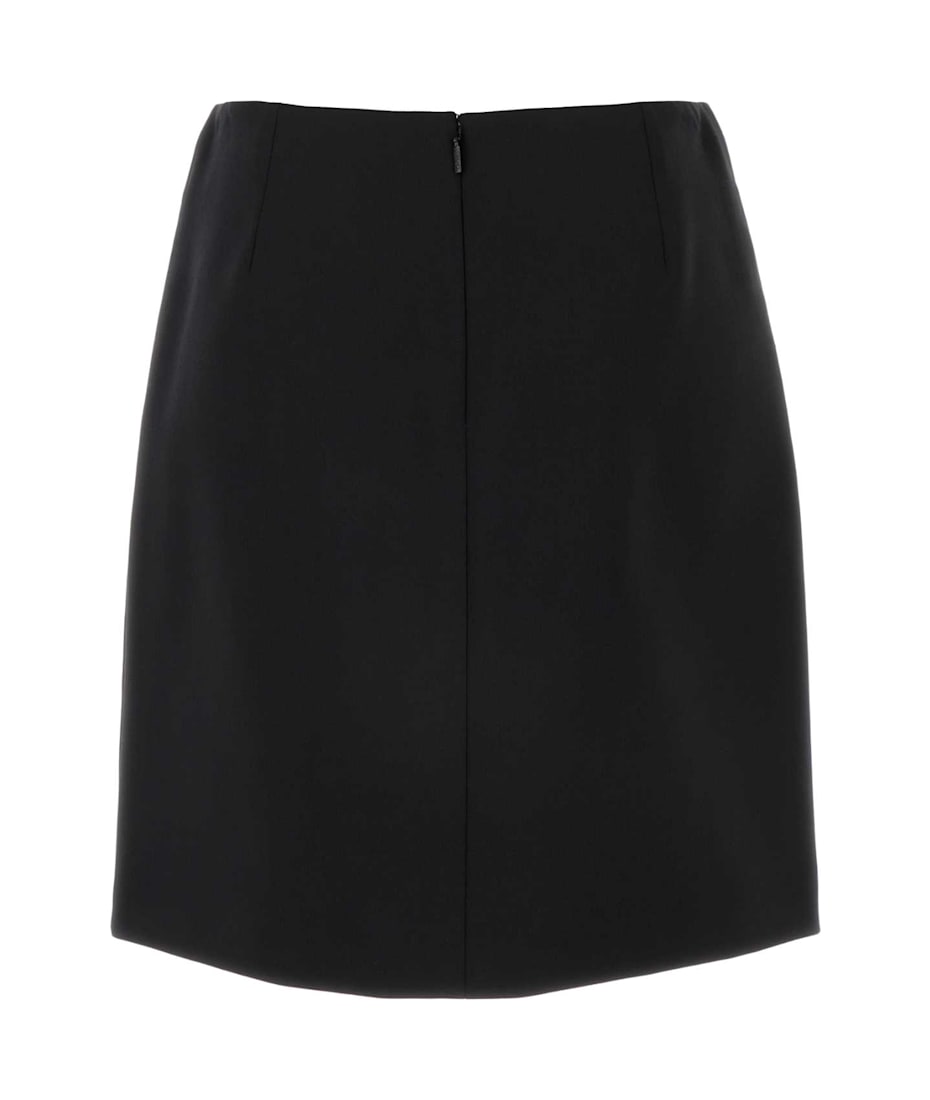 【送料&関税込】Versace Black Stretch Wool Skirt Versace Black Stretch Wool Skirt | italist