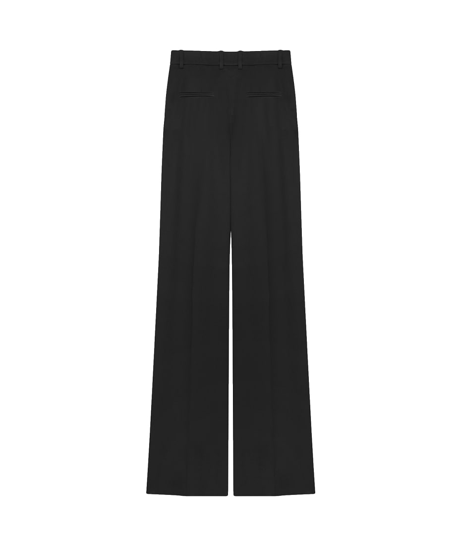 パンツ Saint Laurent Black satin wide-leg pant (735726Y3G36 1000) Black Satin wide-leg pants | SAINT LAURENT | NET-A-PORTER