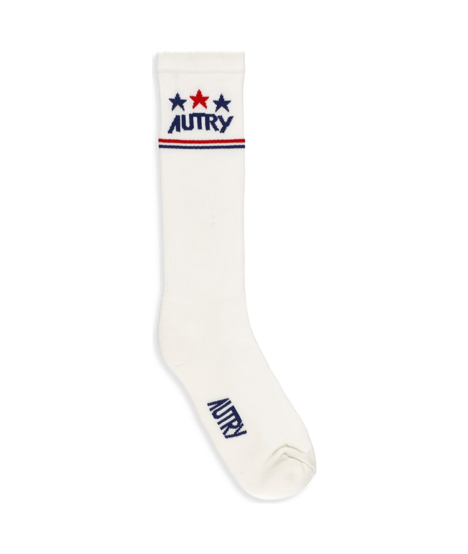 タイツ・ソックス AUTRY Woman Socks Cream SOPUE7A6 PCOIUYI 6 pairs cotton socks Crew Socks for Women, knit