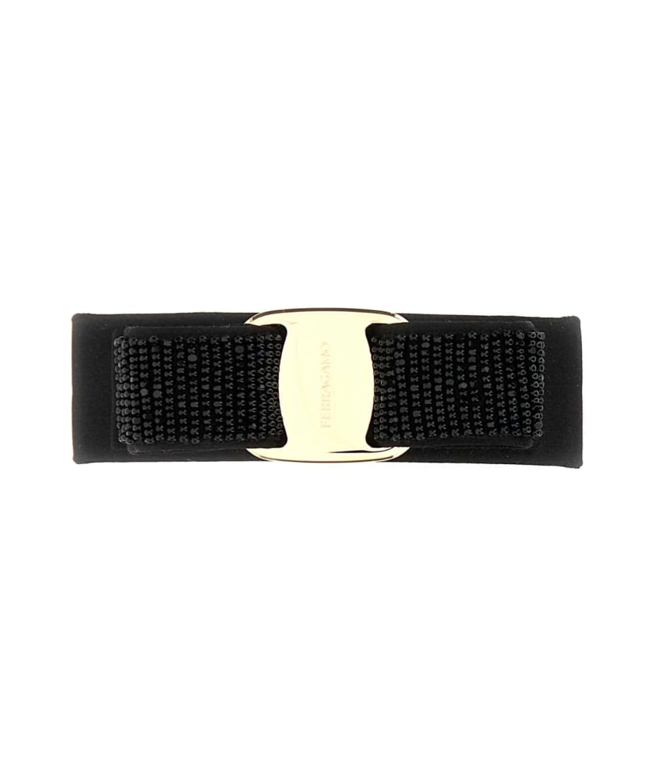 ヘアアクセサリー Salvatore Ferragamo Black Fabric Hair Clip Ferragamo Black Fabric Hair Clip | italist