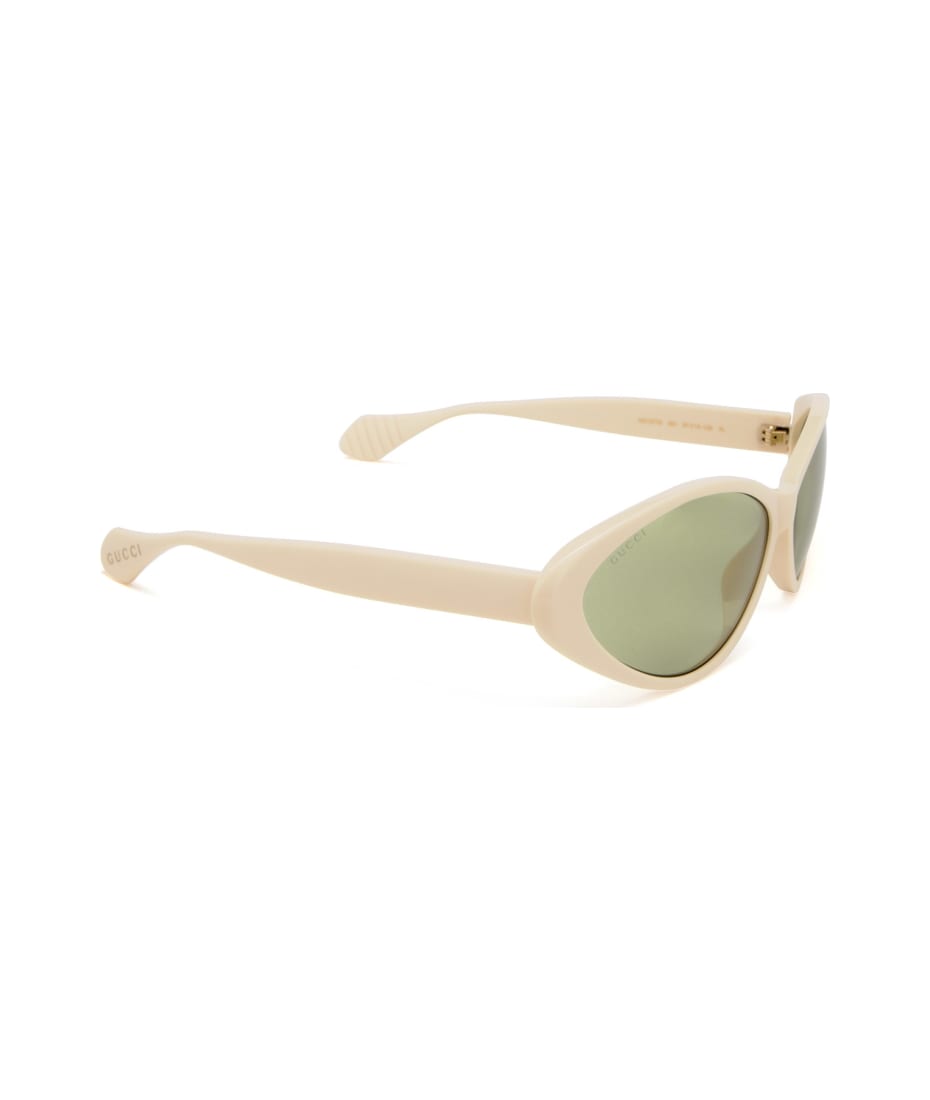 サングラス GUCCI Woman Sunglasses Ivory GG1377S 001 Buy Gucci Wrap Around Sunglasses 'Ivory/Green' - GG1377S 001