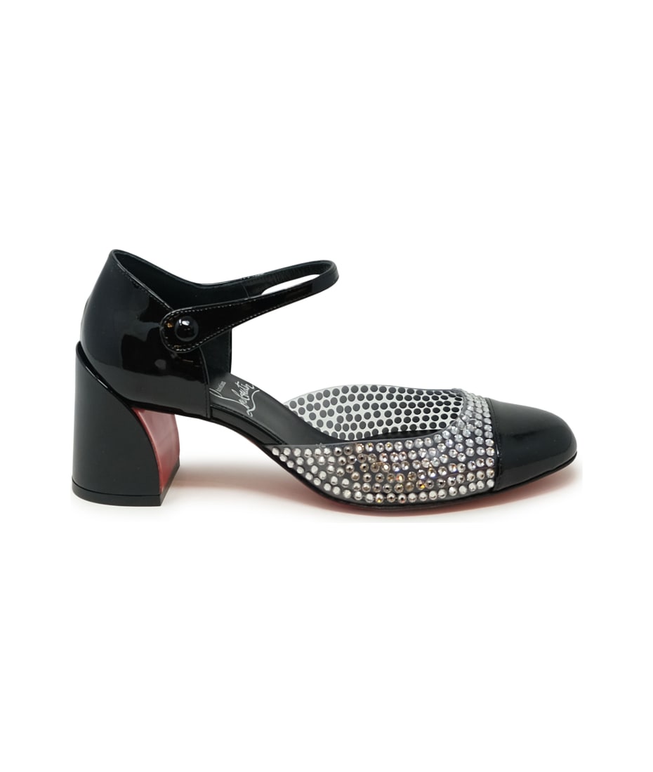 Christian Louboutin Kate Embellished Leather Strass Pumps 85 in