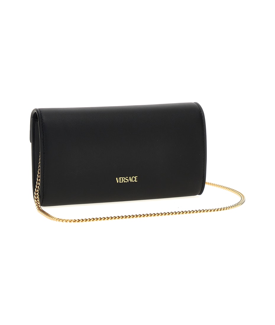 【関税＆送料込み】Versace 'Medusa '95' Wallet On Chain Versace - Croc Medusa 95 Wallet on Chain in Gold