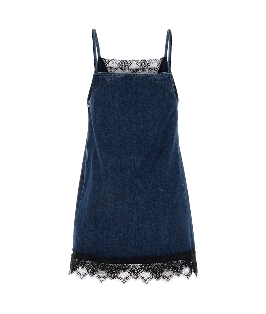 Off-White Lace 20s Slip Denim Dress Deep Blue Bl italist, ALWAYS