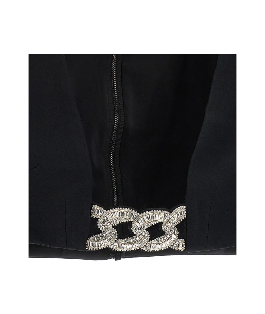 David Koma Top '3d Crystsal Chain And Square Neck' | italist