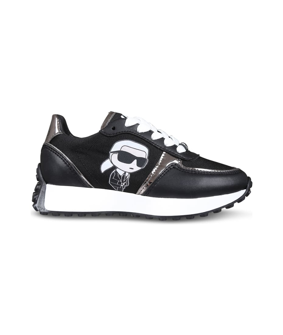 Karl Lagerfeld Kids Black Sneakers For Girl With Karl italist