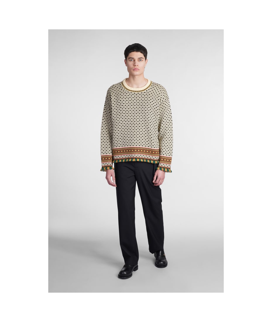 Bode Talsi Checkerboard-Pattern Sweater