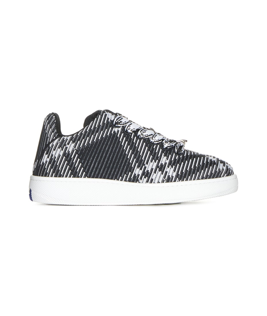 【送料&関税込】Burberry Box Sneaker With Check Workmanship Burberry Box Sneaker With Check Workmanship - Black - Men