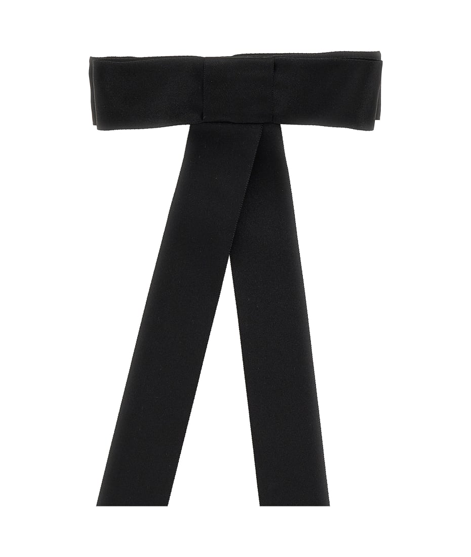 Dolce detail & Gabbana Satin Bow Tie - Black  