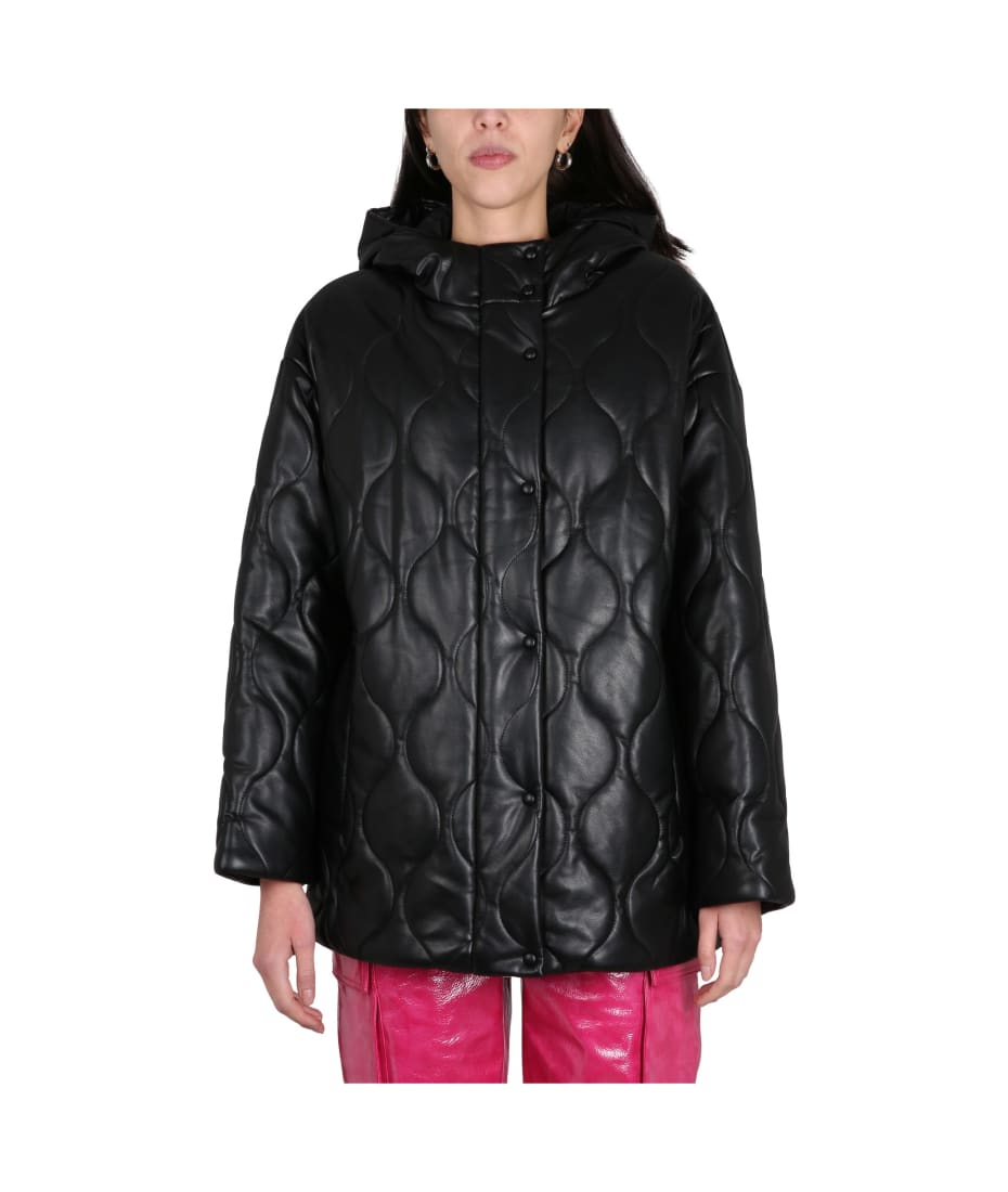 Stand Studio Everlee Quilted Faux-Leather Jacket - Black