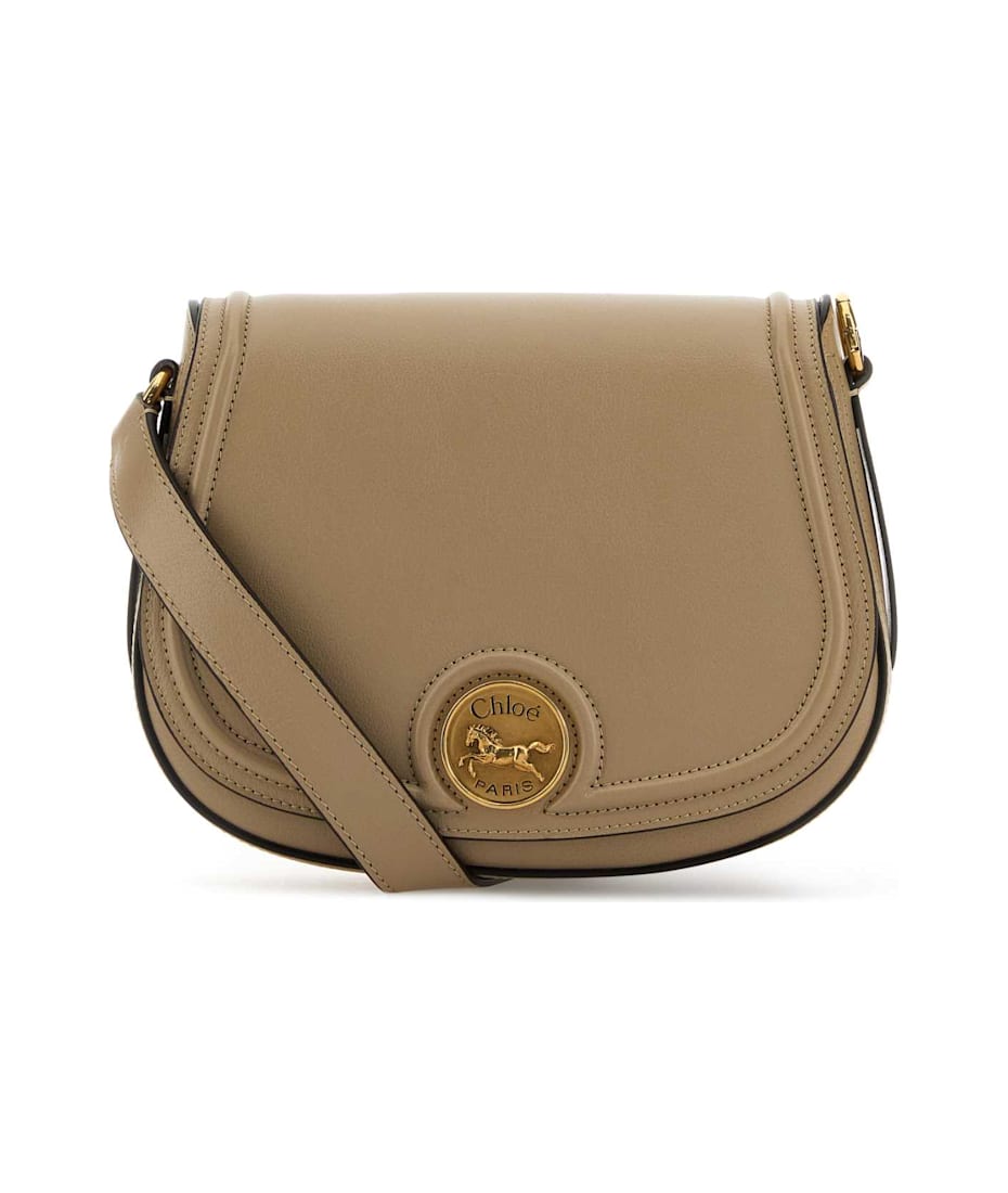 トートバッグ CHLOE Cappuccino Leather Horse Medal Crossbody Bag Chloé Cappuccino Leather Horse Medal Crossbody Bag | italist