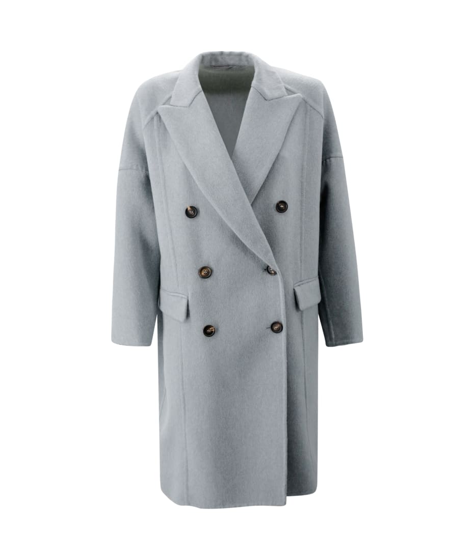 コート BRUNELLO CUCINELLI Double-breasted cashmere coat Brunello Cucinelli Double-breasted Cashmere Coat | italist