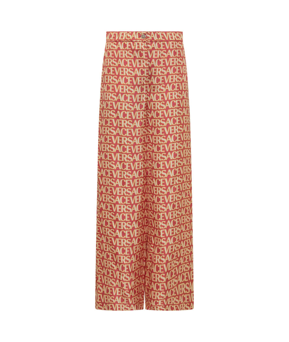 Versace Printed Silk Wide-leg Pant | italist