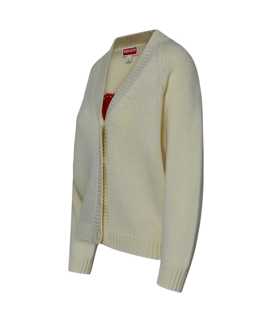 Kenzo ' Target' Ivory Wool Blend Cardigan | italist, ALWAYS LIKE A