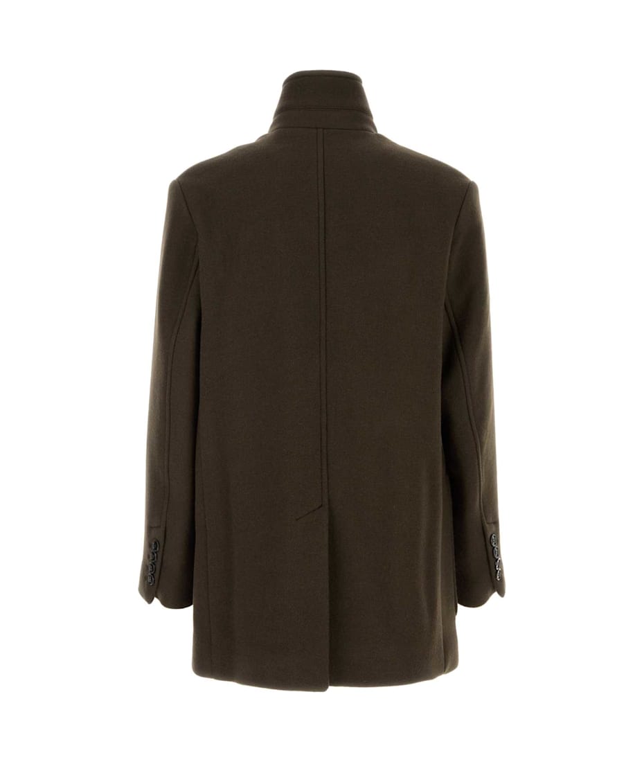 Ami Alexandre Mattiussi Brown Wool Coat | italist