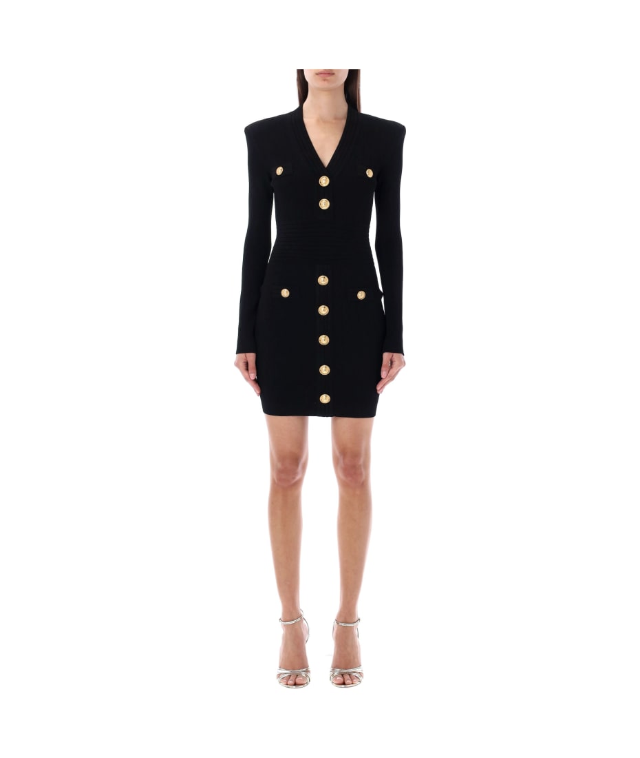 Balmain Knitted Dress With Buttons italist