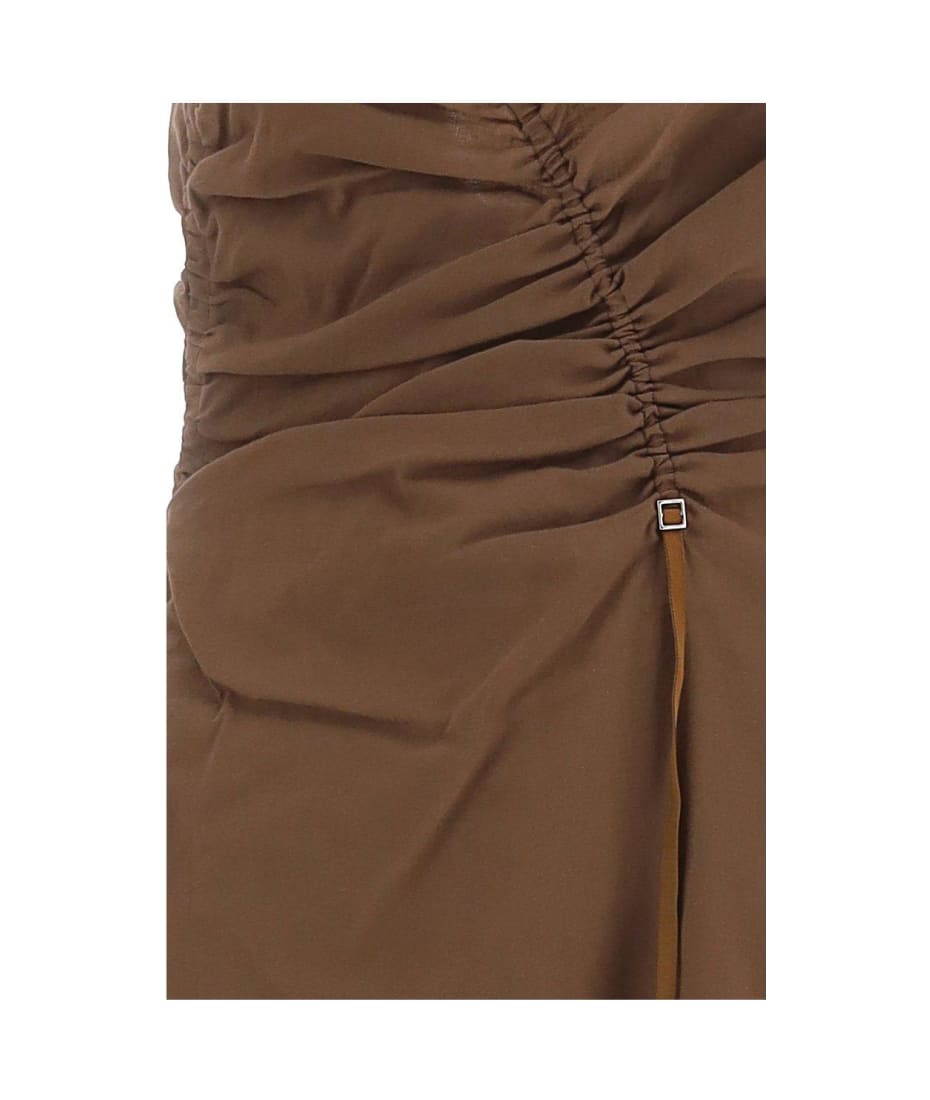 【送料&関税込】Jacquemus Ruched Slip Flared Dress Jacquemus Ruched Slip Flared Dress | italist