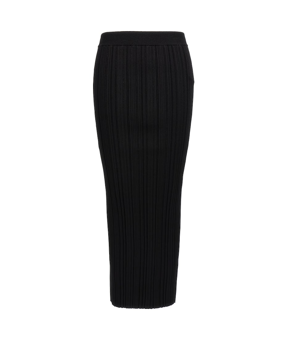 スカート BALMAIN FW24 Pleated midi skirt (DF0LD019KH70 0PA) Balmain Pleated Midi Skirt | italist