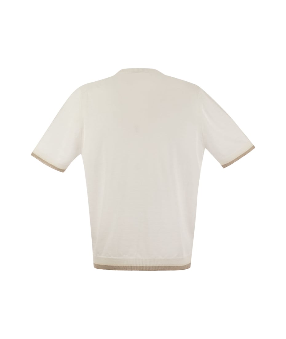 Tシャツ・カットソー PESERICO Linen and cotton yarn jersey (R5935F12 9056P 00P) Cotton tricot shirt | Peserico US