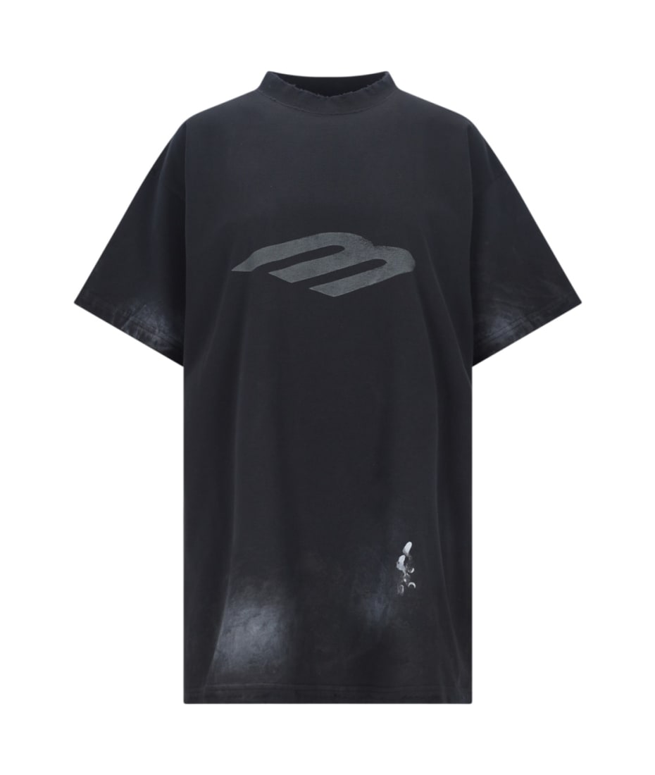 BALENCIAGA - 美品 バレンシアガ Logo printed fitted tee XS BALENCIAGA - Fitted Logo Printed Cotton T-shirt Balenciaga