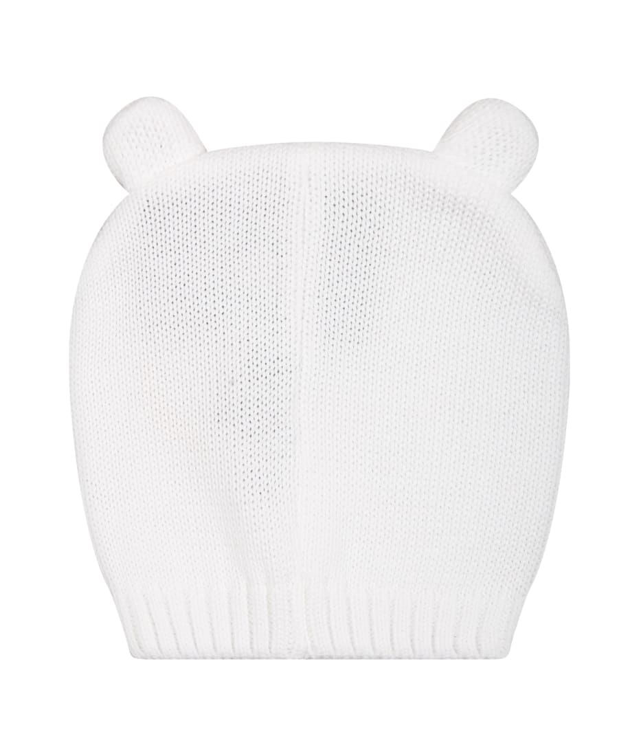 Little Bear White Hat For Babies - Bianco