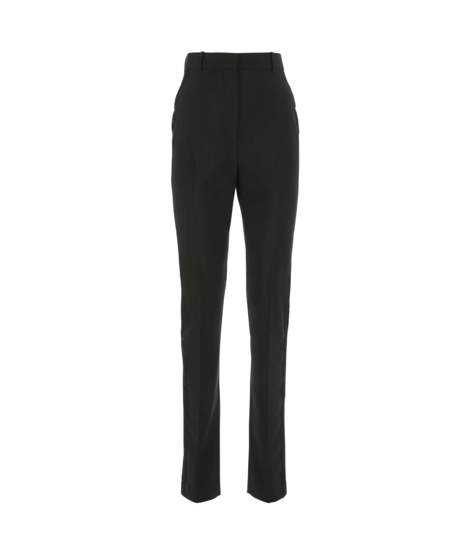 【送料&関税込】Alexander McQueen Cigarettes Pants Alexander McQueen Black Wool Cigarette Pant | italist