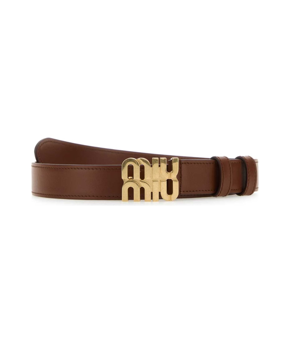 ベルト Miu Miu Brown Leather Belt 28539261_57880812_600.jpg