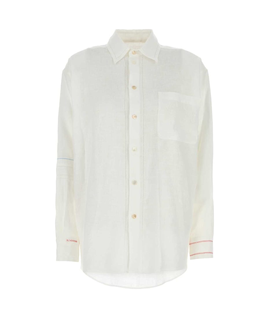 Tシャツ・カットソー MARNI FW24 White linen shirt (CAMA0603S1USR005 00W01) Marni White Linen Shirt | italist