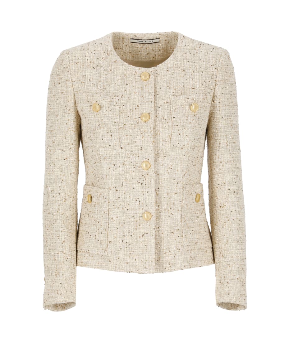 ジャケット TAGLIATORE Women Jackets BEVERLY 970154 A1123 Beige Tagliatore Beverly Blazer | italist