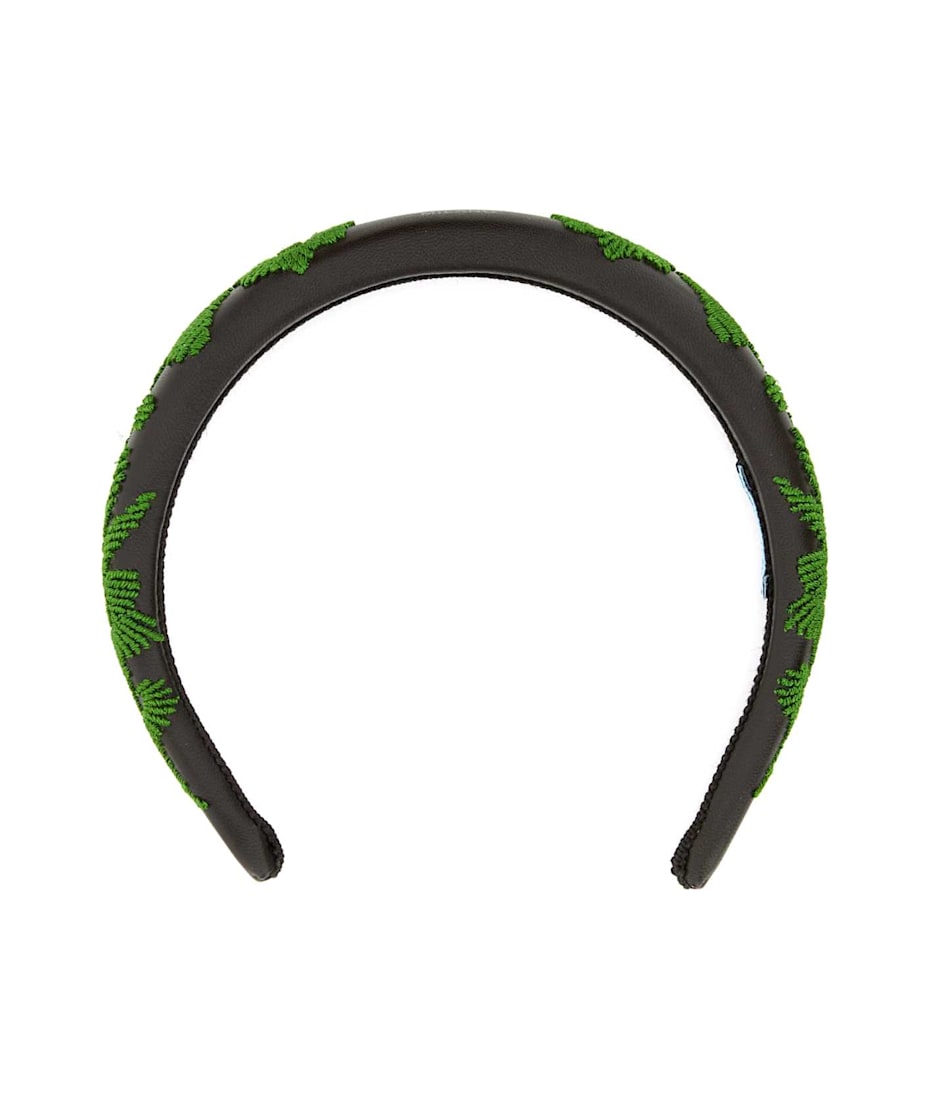 ヘアアクセサリー PRADA SS25 Brown nappa leather hairband (1IH0802HIT F0089) Prada Brown Nappa Leather Hairband | italist