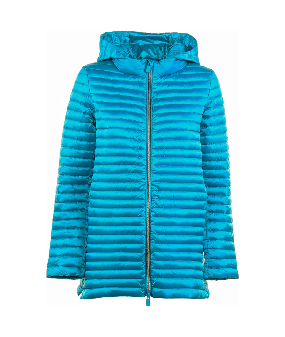 Quilted Down Jacket With Detachable Hood