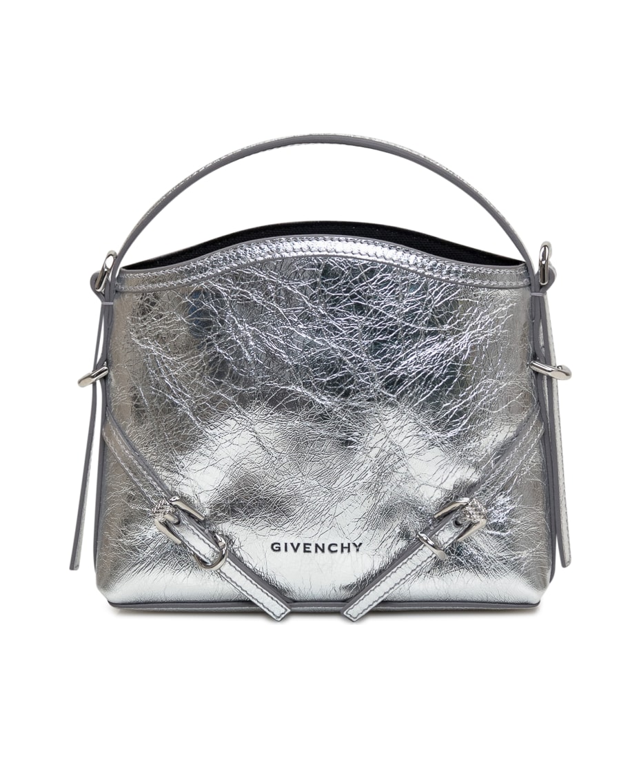 ショルダーバッグ・ポシェット GIVENCHY VOYOU NANO BAG IN LAMINATED LEATHER Nano Voyou bag in laminated leather in - light silvery