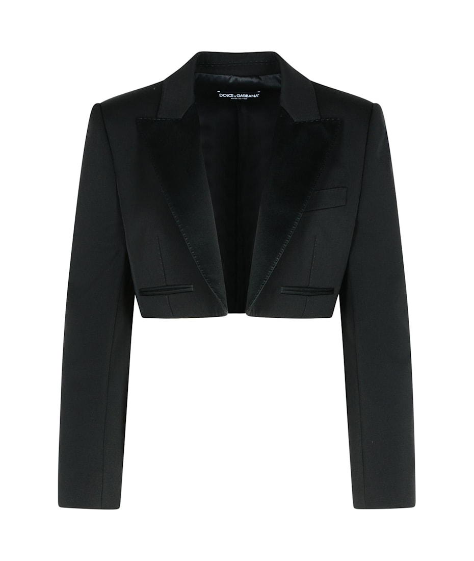 ジャケット Dolce & Gabbana Black stretch wool blend blazer Dolce & Gabbana Black Wool Blend Blazer | italist
