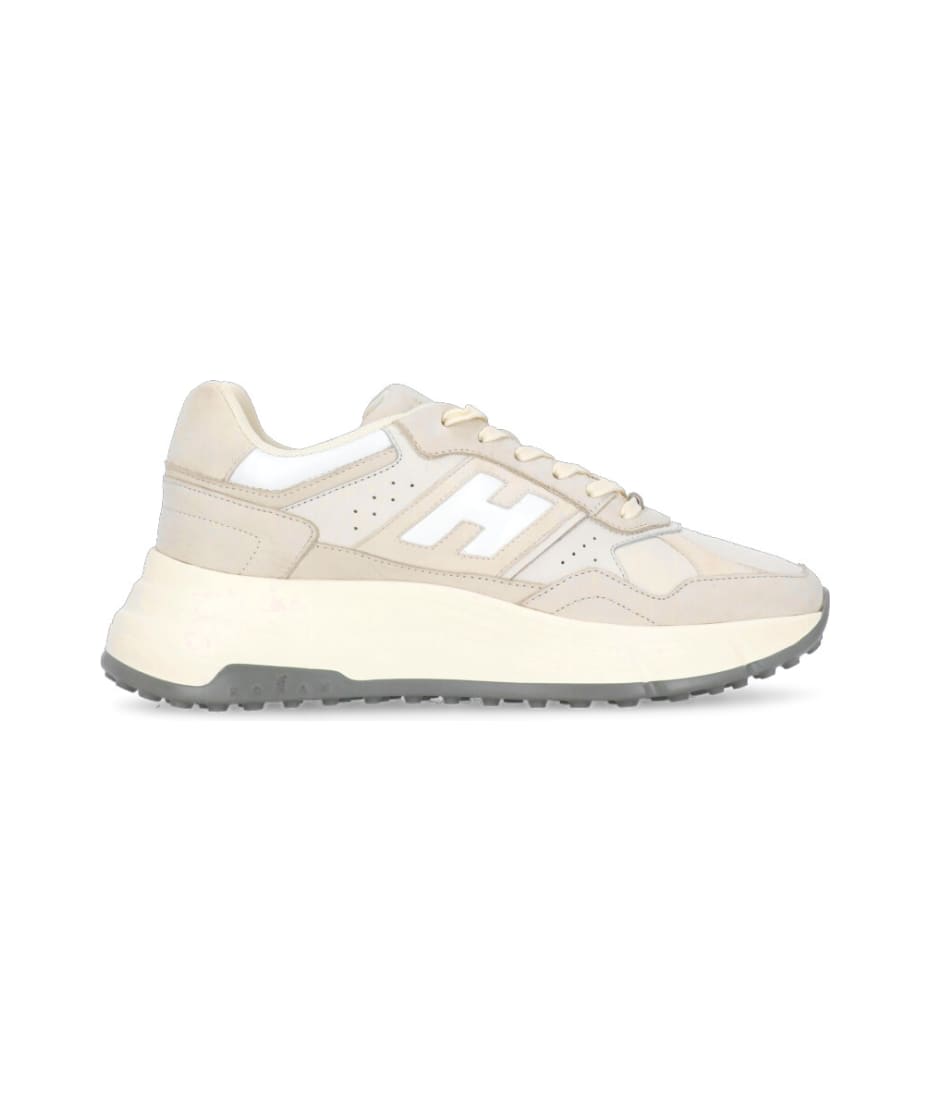HOGAN 24SS スニーカー ベージュ系 Made In Italy HOGAN LACE - UP BEIGE WOMEN'S SNEAKER MADE IN ITALY, SIZE 40