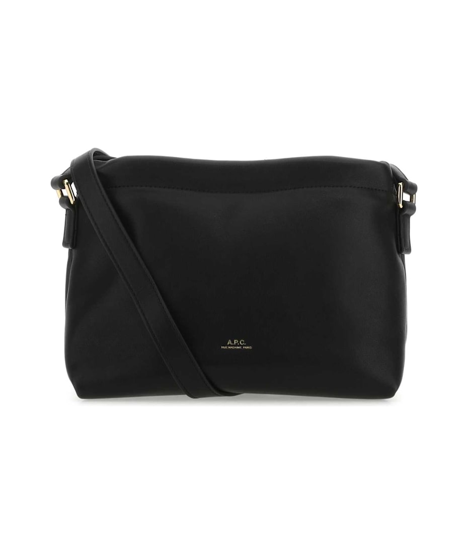 A.P.C. Black Synthetic Leather Ninon Crossbody Bag | italist