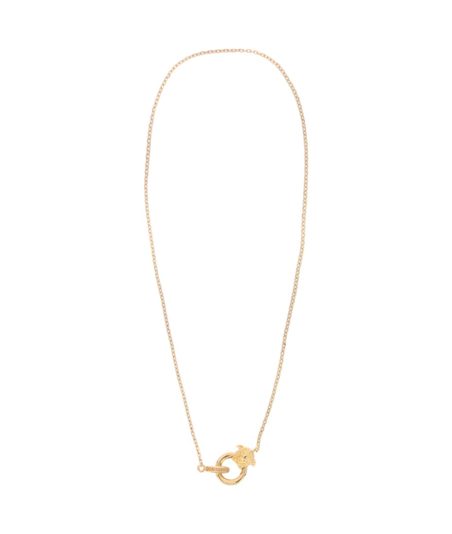 Versace Medusa Rolo-chained Polished Finish Necklace - VERSACE GOLD (Gold)