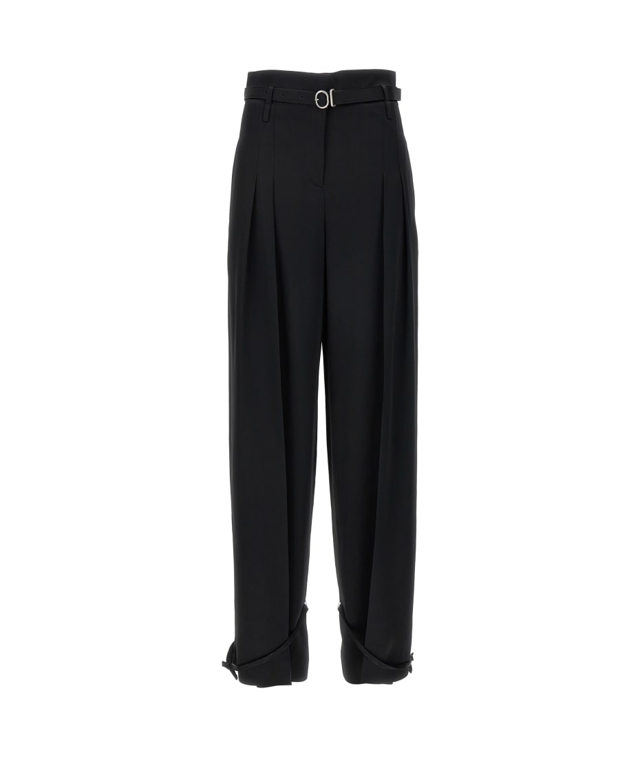 【送料&関税込】Jil Sander Trousers 07 Pants In Black Viscos Jil Sander Black Viscose Blend Trousers | italist