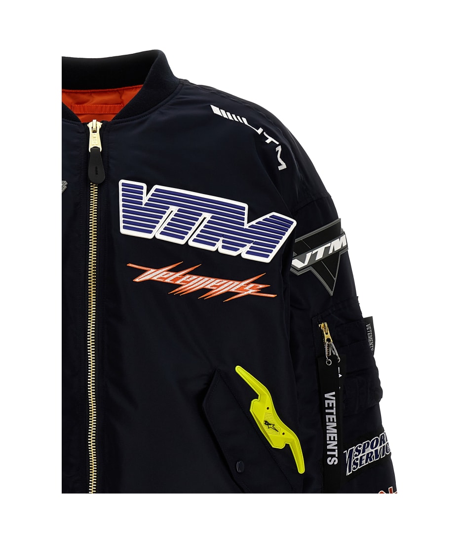 Vetements X Alpha Industries 'racing' Bomber Jacket