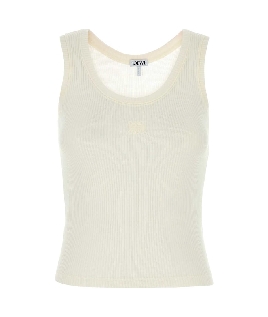 Tシャツ・カットソー LOEWE WHITE SILK TANK TOP Loewe White Silk Tank Top | italist