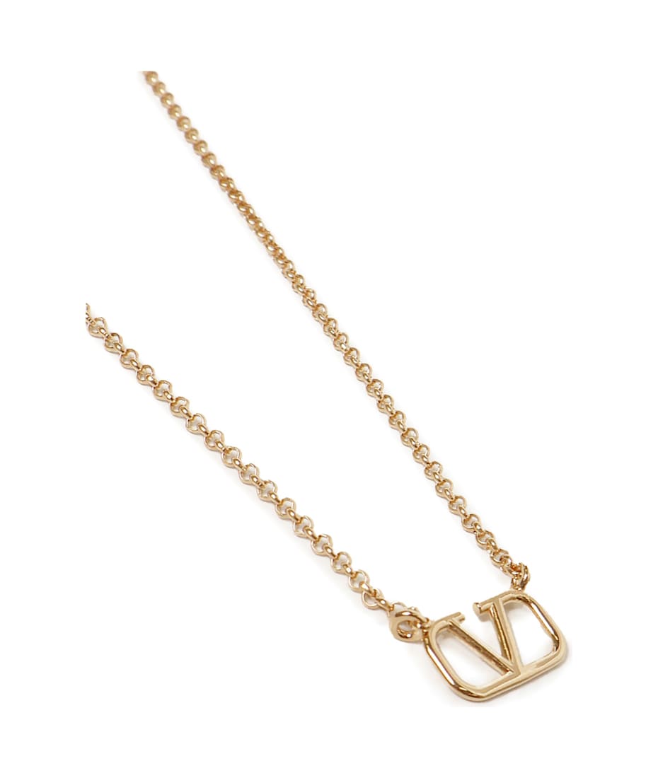 ネックレス・ペンダント Valentino Garavani Brass And Enamel Pendant Necklace Chez Valentino Cherryfic Metal And Enamel Necklace for Woman