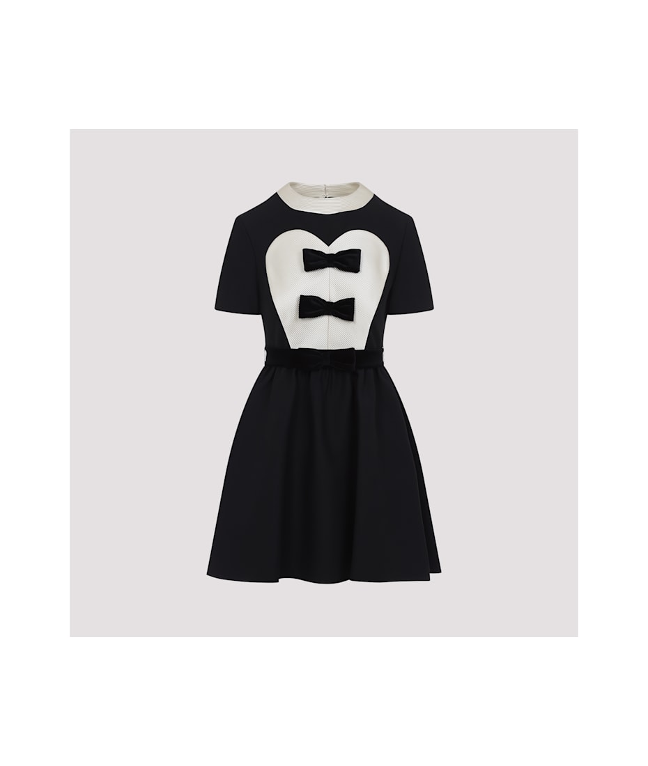 Valentino Black And Beige Wool And Silk Dress ◆送・関税込み Valentino Black And Beige Wool And Silk Dress | italist