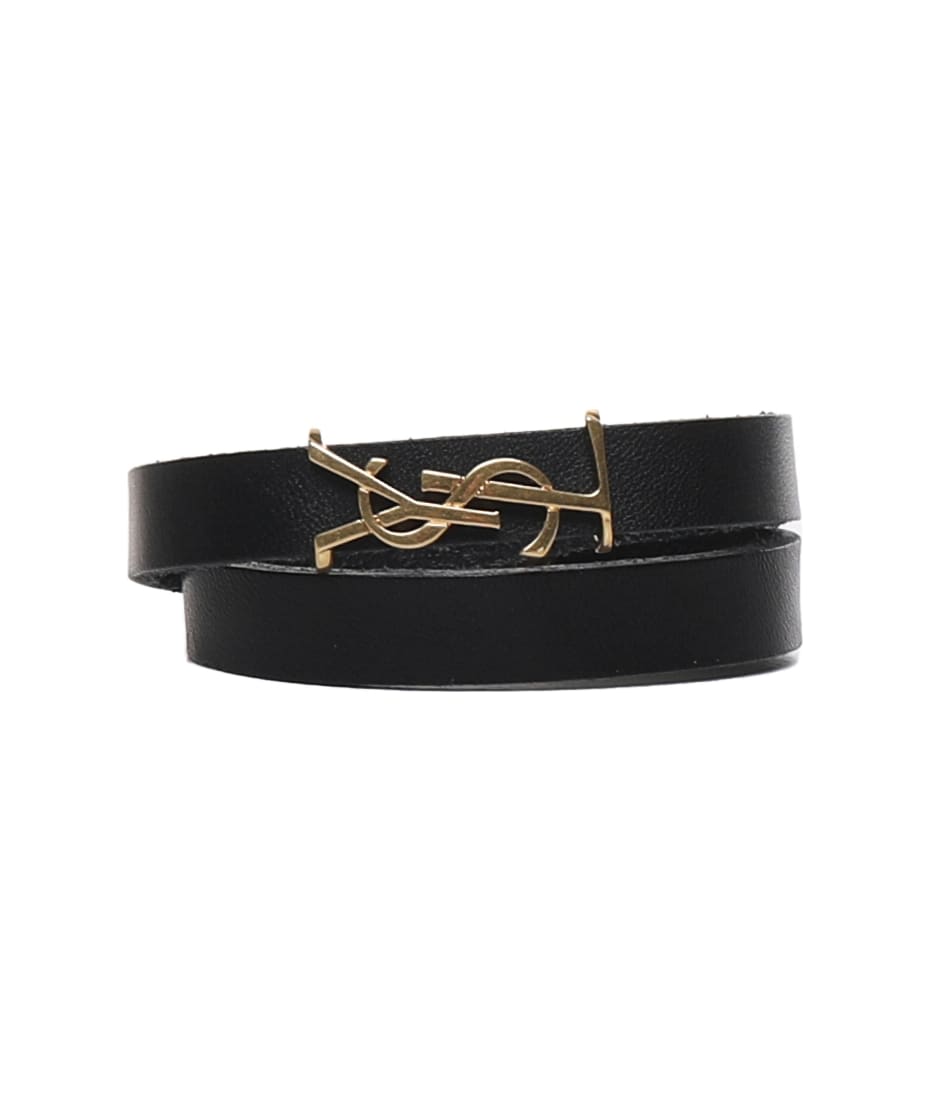 Saint Laurent Buckle Belt Double Wrap Bracelet