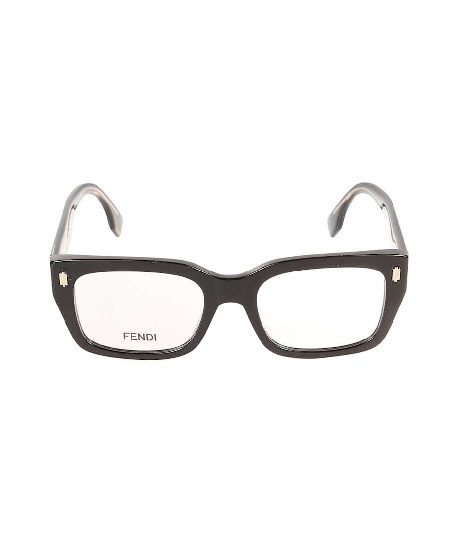 フェンディ メガネ Fendi Logo Sided Square Frame Glasses | italist