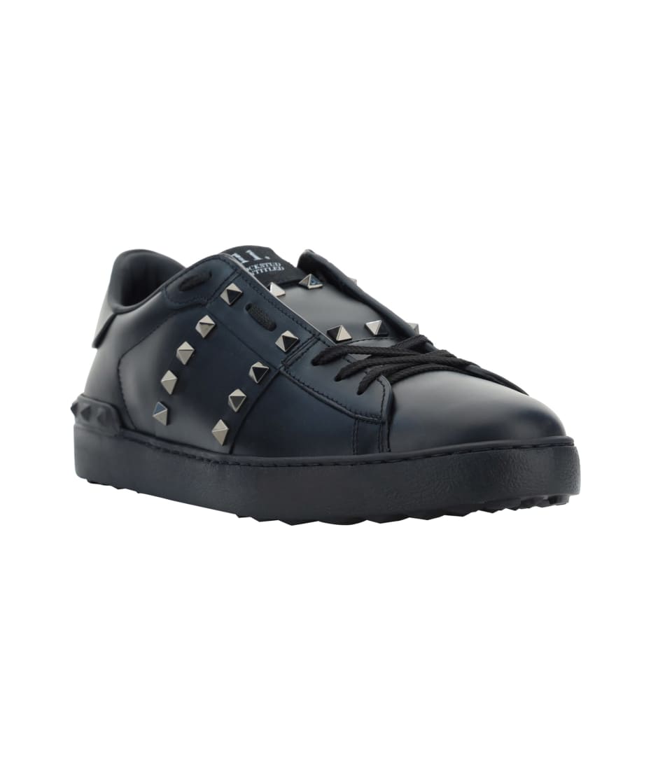 スニーカー VALENTINO Black leather Rockstud Untitled sneakers Valentino Garavani 'rockstud Untitled' Sneakers | italist