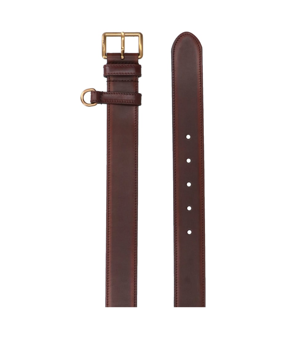 ベルト Prada Chocolate Leather Belt Prada Calf Leather Belt | italist