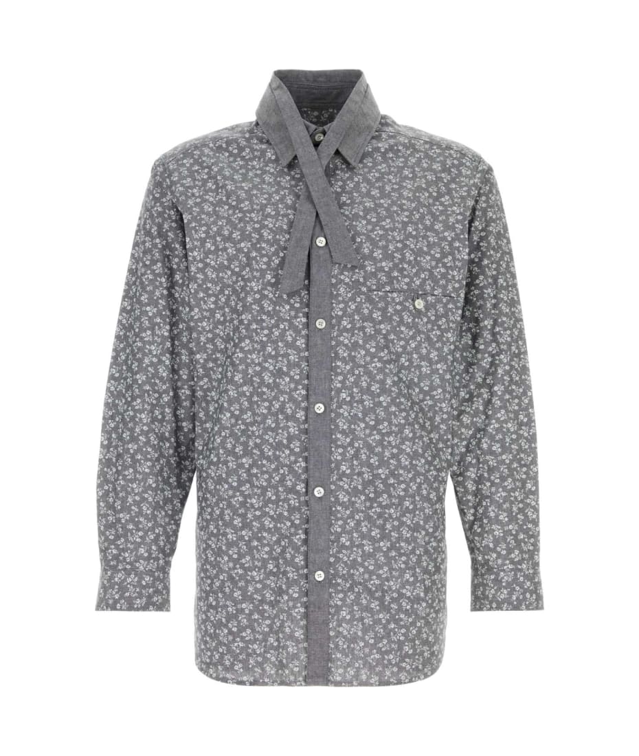 Tシャツ・カットソー Yohji Yamamoto FW24 Printed cotton shirt (HOB70526 1) Yohji Yamamoto Printed Cotton Shirt | italist