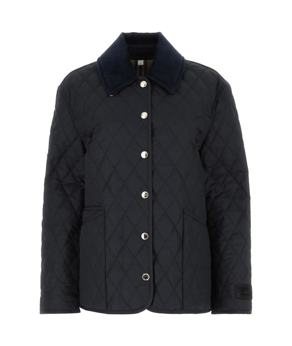 Burberry Navy Blue Polyester Jacket | italist