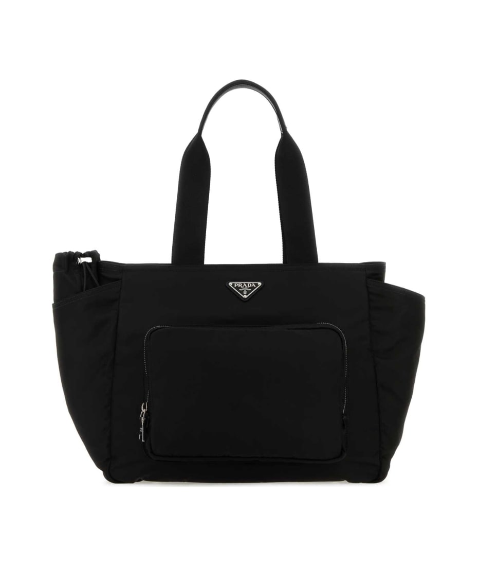Prada Black Nylon Shopping Bag | italist
