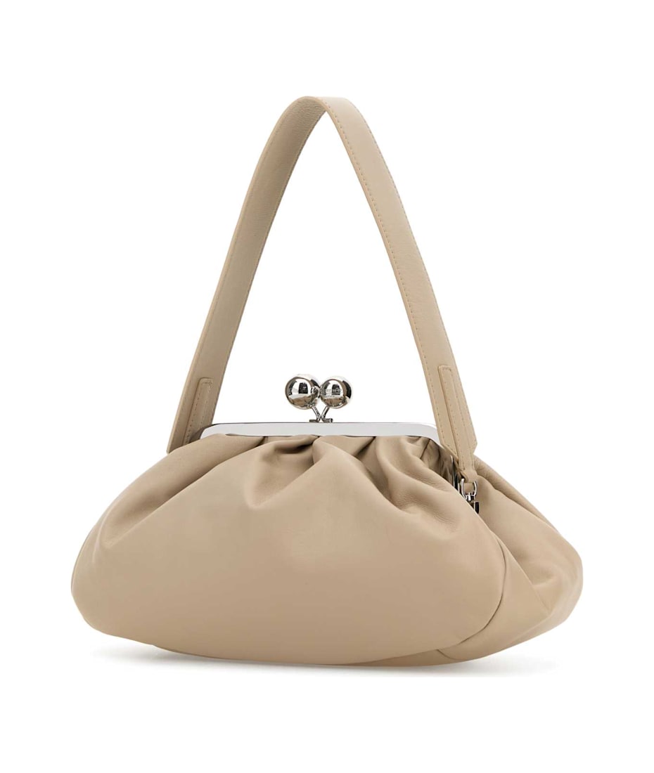 アウトレット★Weekend Max Mara★cubico レザークラッチバッグ Weekend Max Mara Sand Leather Cubico Clutch | italist