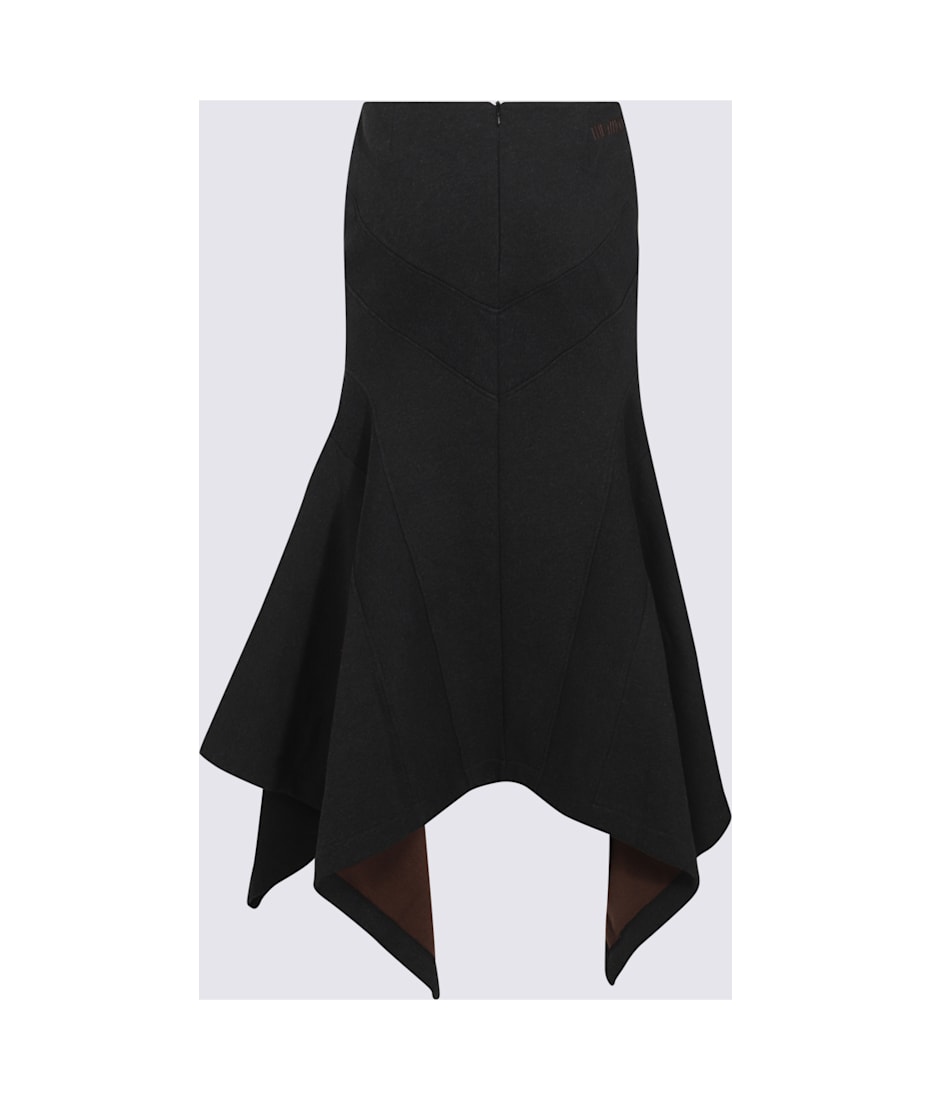 VIP【関税送料無料】希少 THE ATTICO BLACK COTTON SKIRT The Attico Black Cotton Skirt | italist